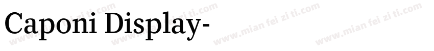 Caponi Display字体转换